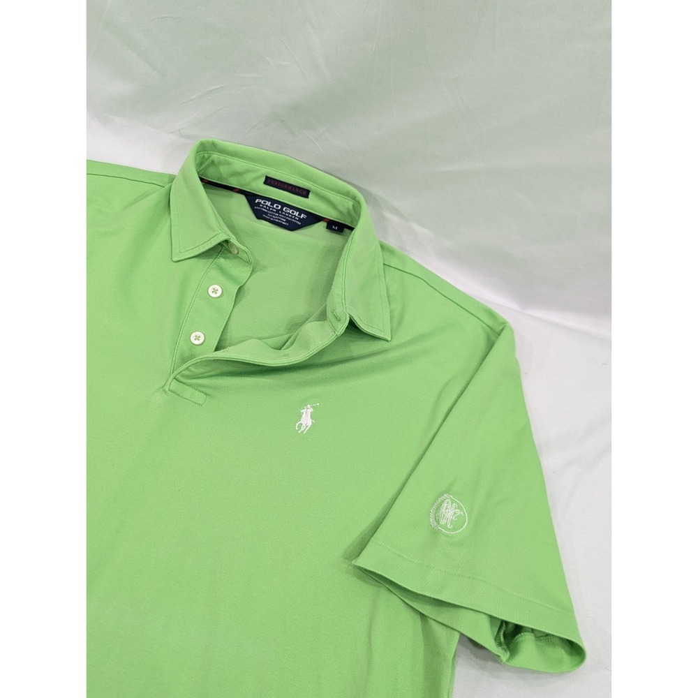 Polo Ralph Lauren Shirt Mens M Lime Green Casual Preppy Oklahoma City Golf